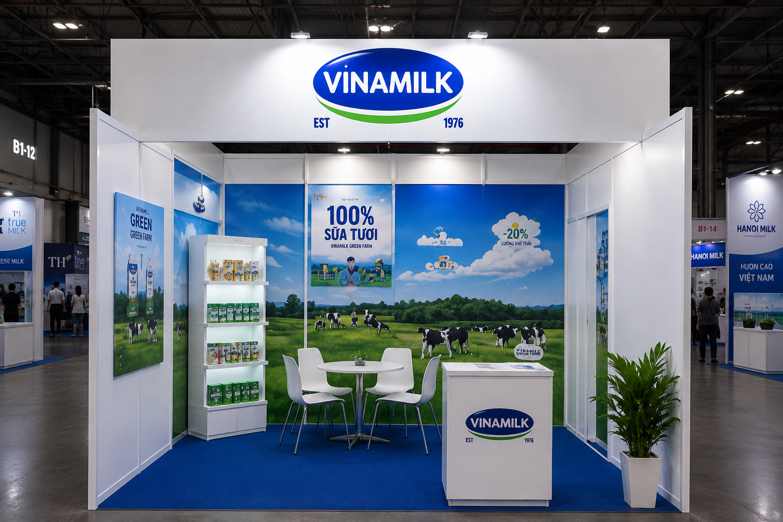 Gian hàng tiêu chuẩn nâng cấp nhận diện – VOX Exhibition Booth Design