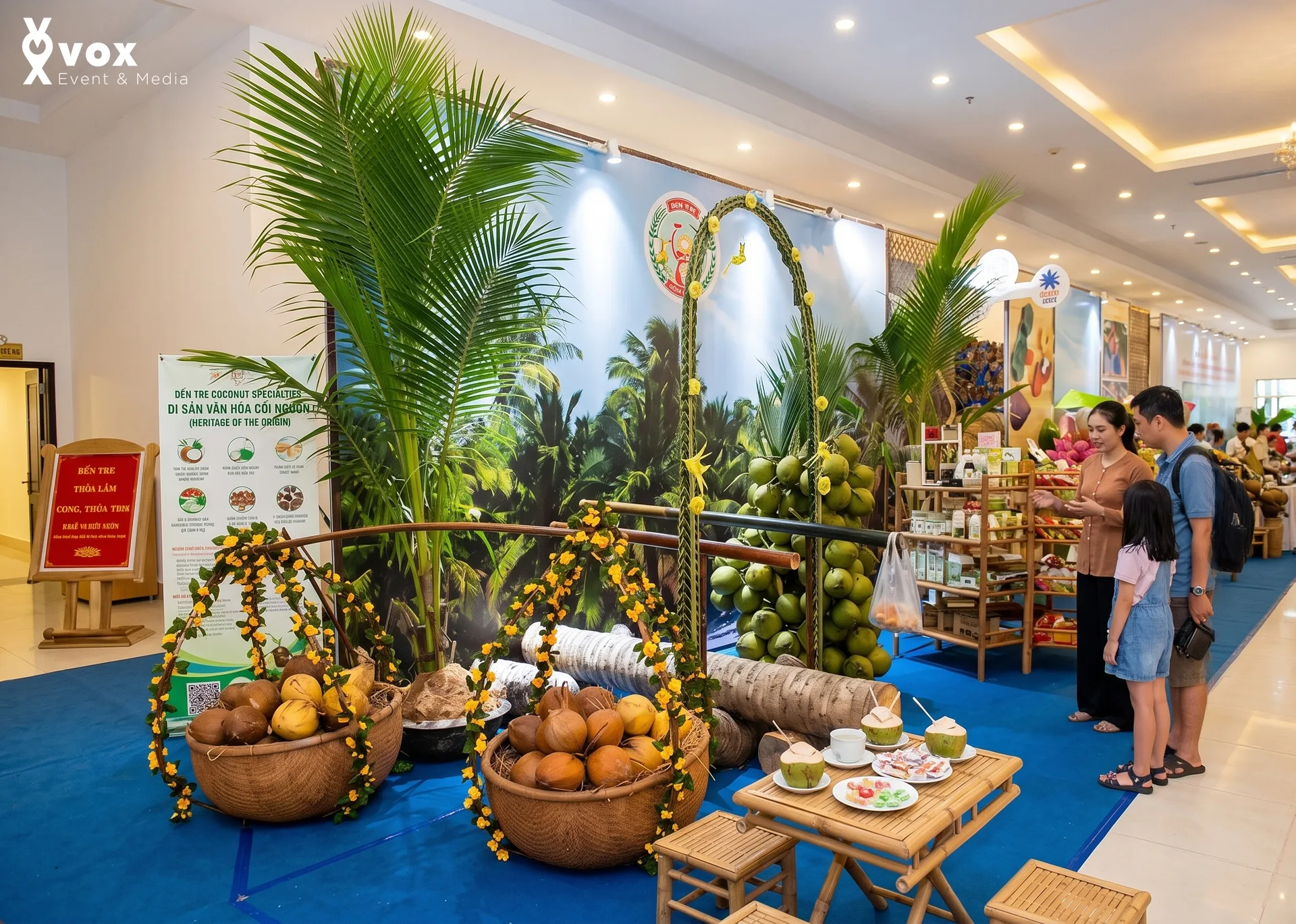Gian hàng triển lãm BSA Mekong Connect 2017 do VOX thiết kế tại TTC Plaza Bến Tre – không gian chủ đề Đồng bằng sông Cửu Long