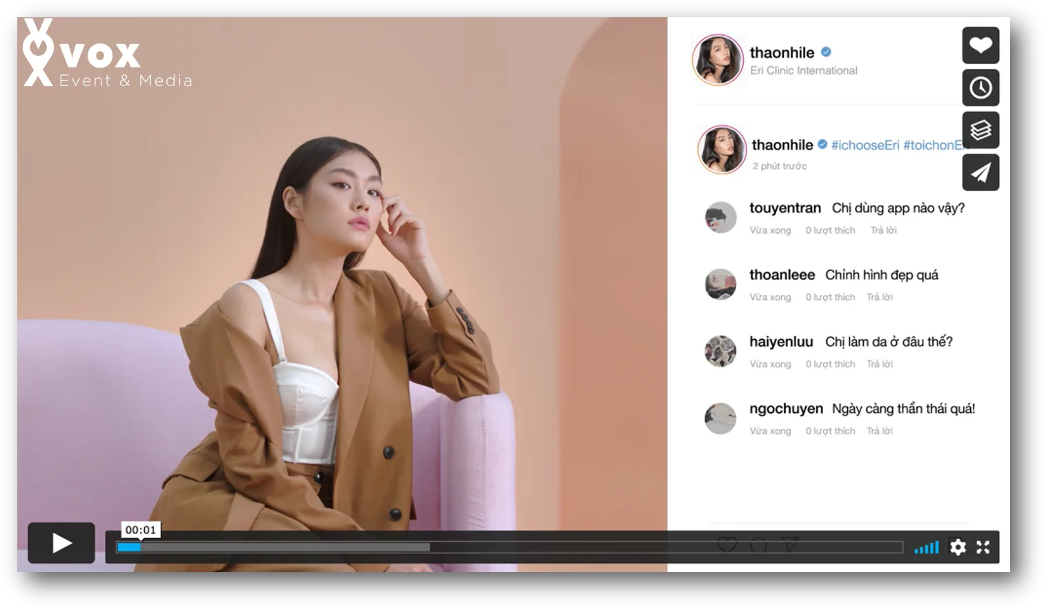 Eri Clinic – creative concept 'Tôi chọn Eri' cho beauty campaign