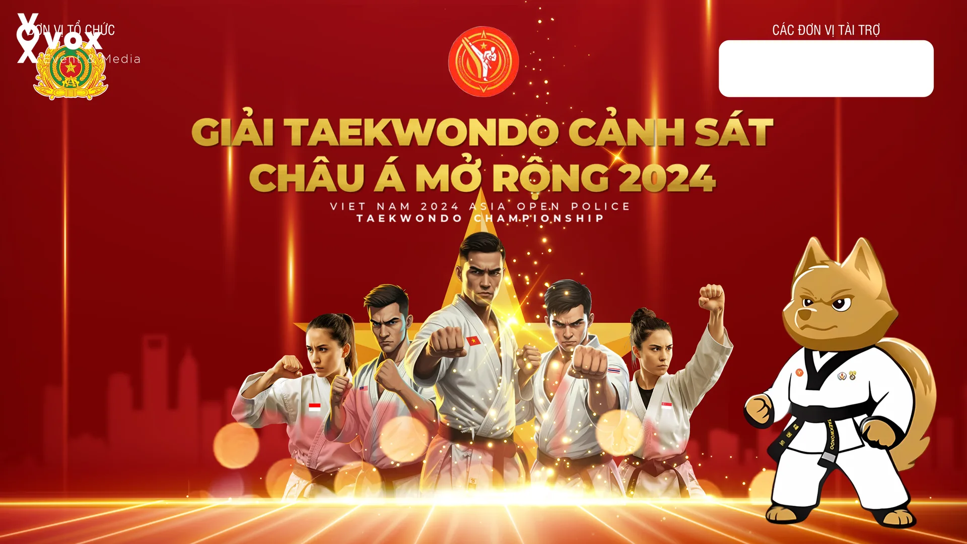Giải Taekwondo Cảnh Sát Châu Á – key visual thể thao chính thức