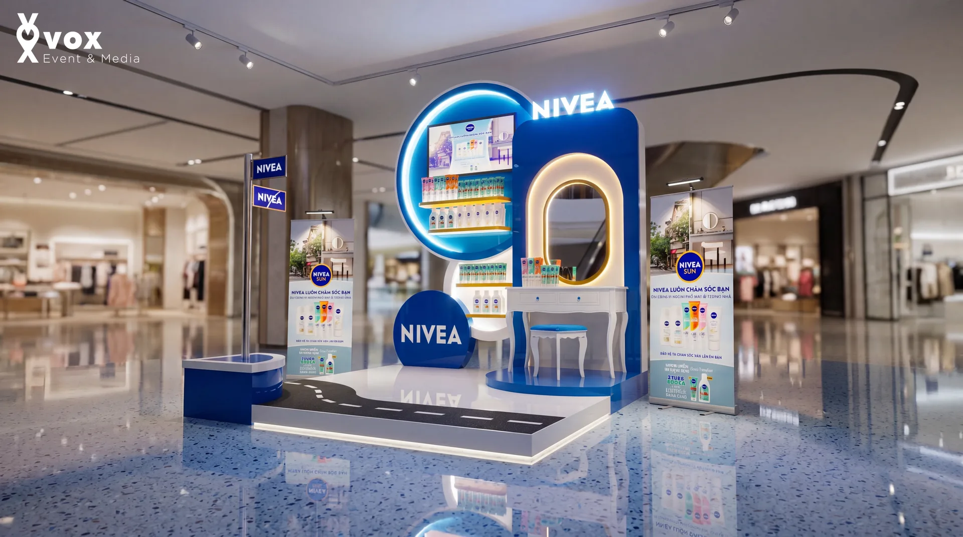Nivea Promotion Booth 2025 - Retail Activation Booth