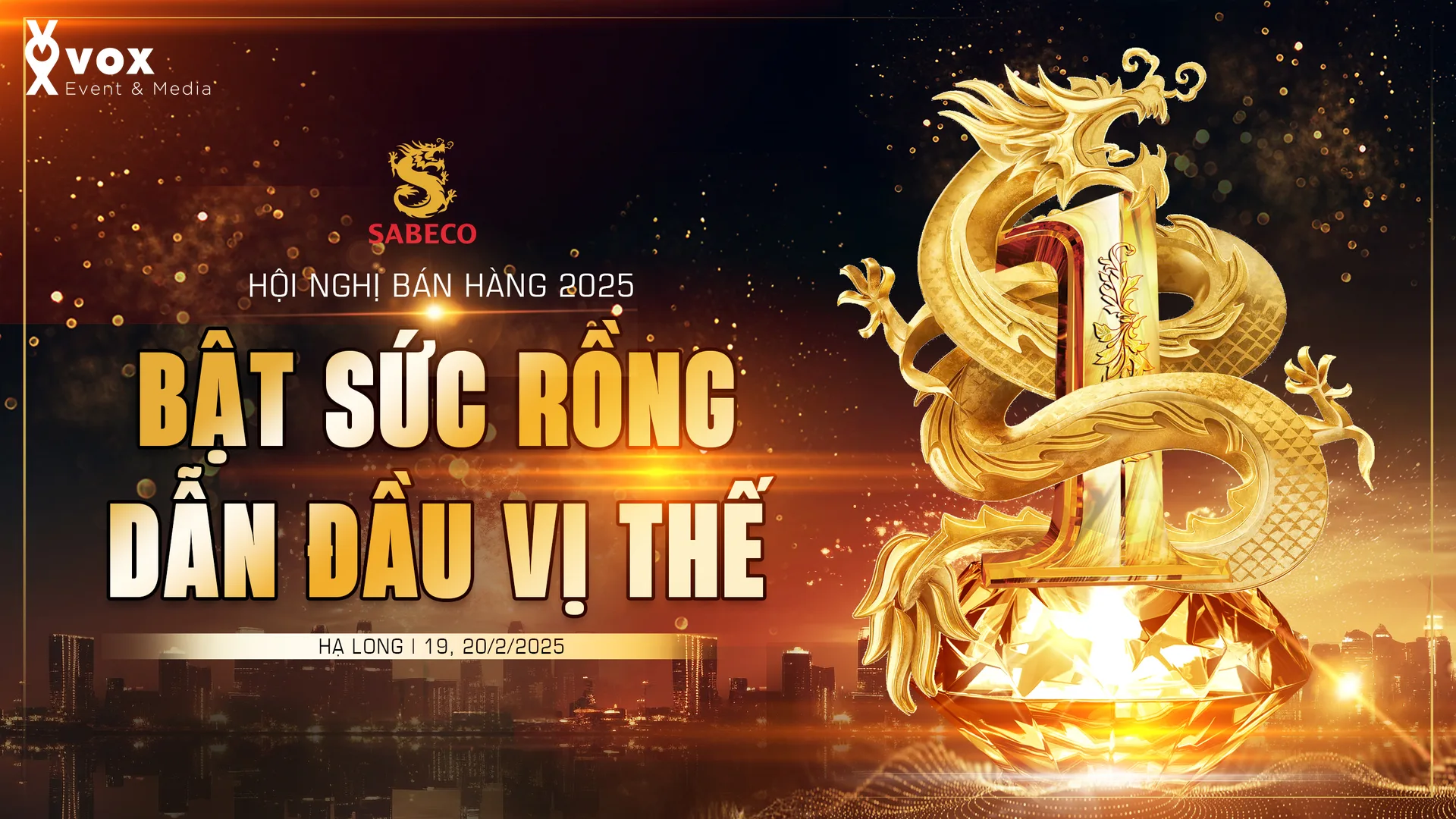 Sabeco Hội Nghị Bán Hàng 2025 – key visual hội nghị doanh nghiệp