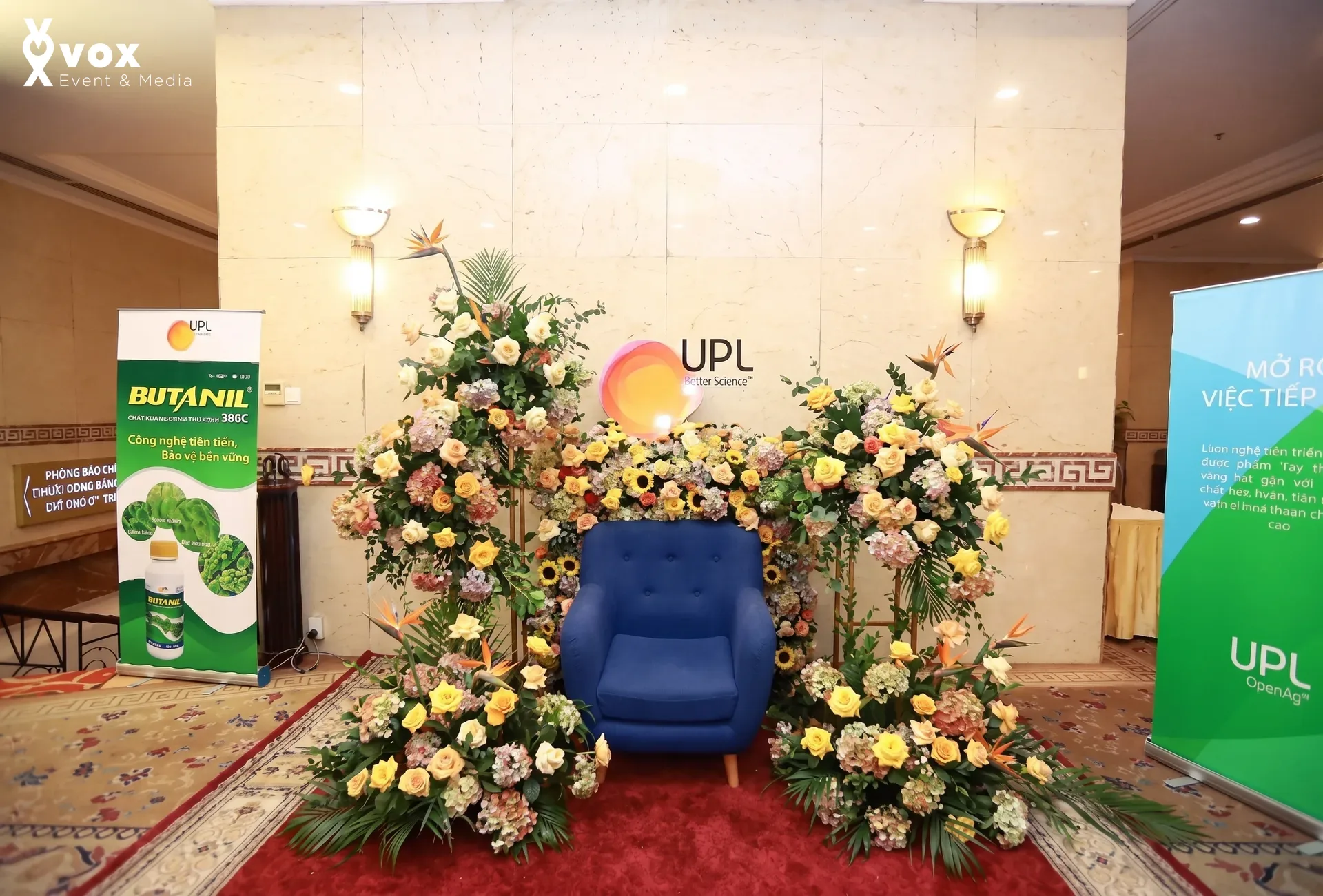 UPL Vietnam Launch — không gian khu check-in và trải nghiệm